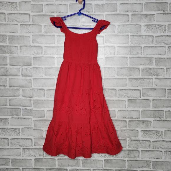 Lilt Red Eyelet Lace Sun Dress, size 4/5 - Picture 1 of 3